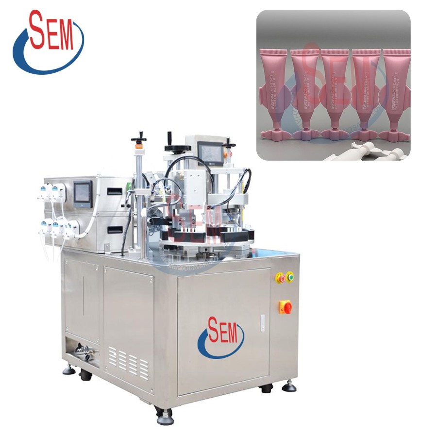 Semi automatic toothpaste or cream tube filling sealing machine manufacturer