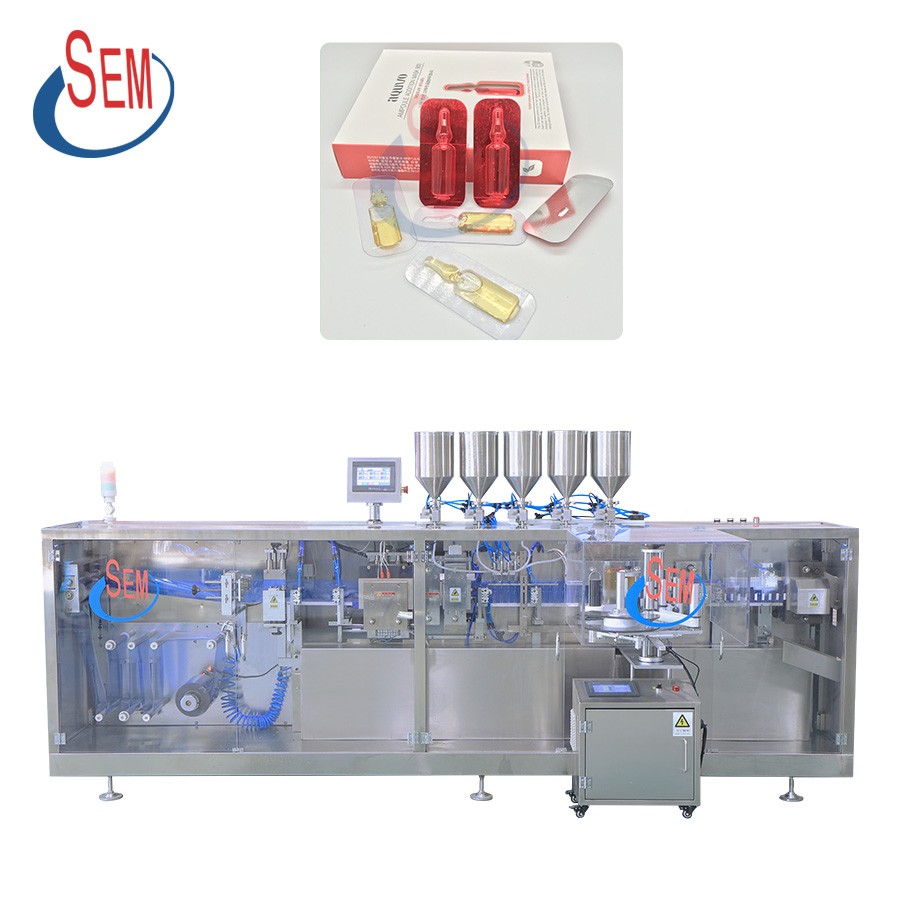 Automatic Liquid Ampoule form fill seal machine with labeling machine ——Deliver to Netherlands