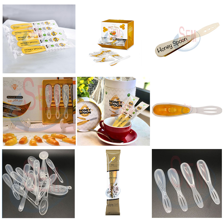 Honey spoon filling and sealing machine