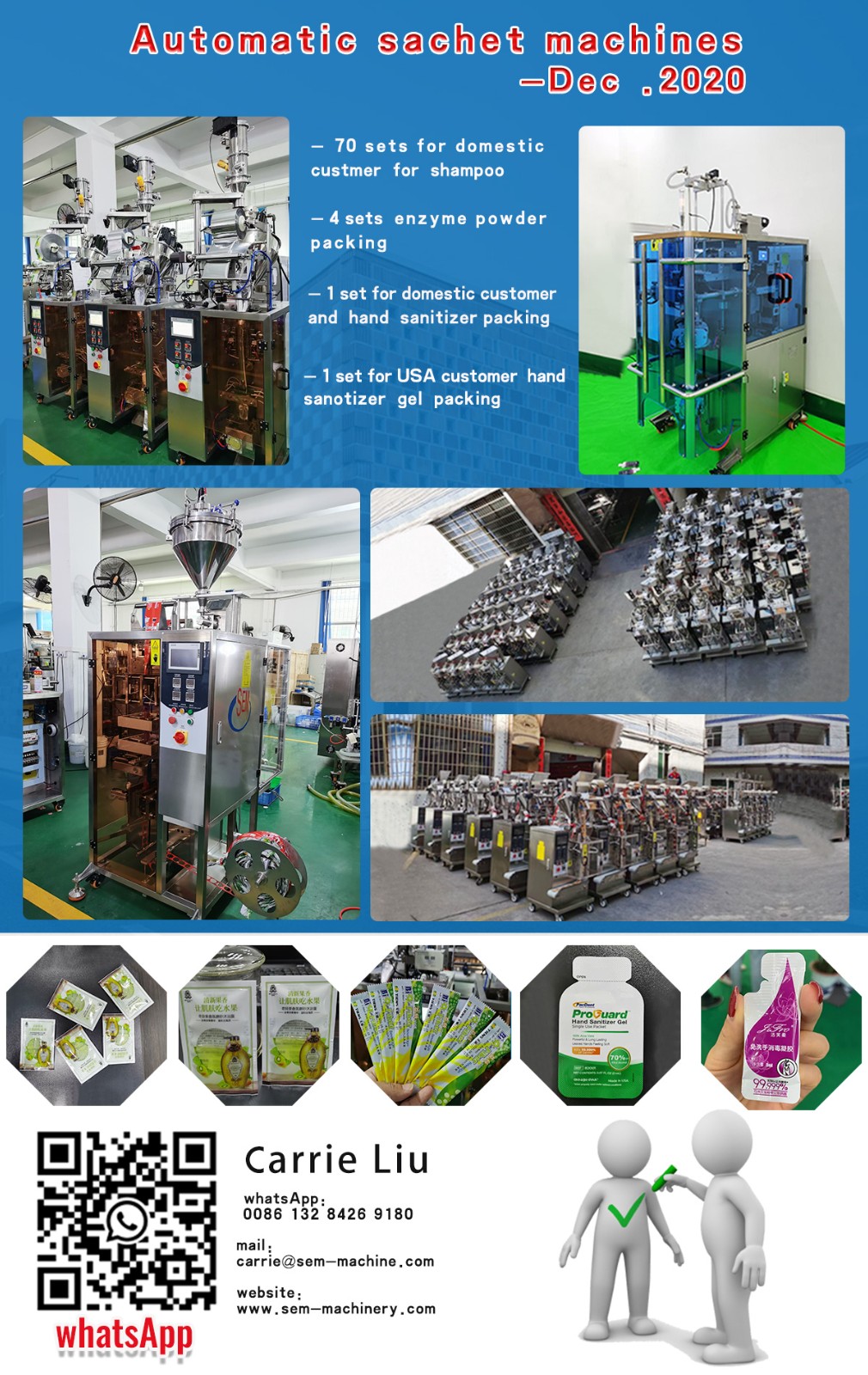 Sachet packing machine for dry vegetable and powder ——Deliver to Vietnam