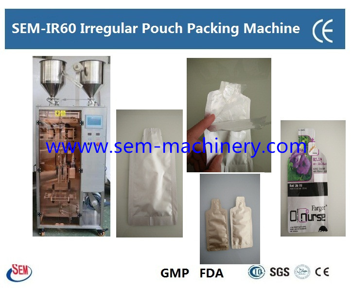 Irregular shape sachet packing machine