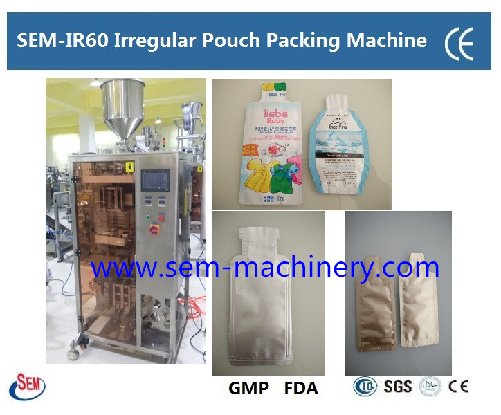 Irregular shape sachet packing machine