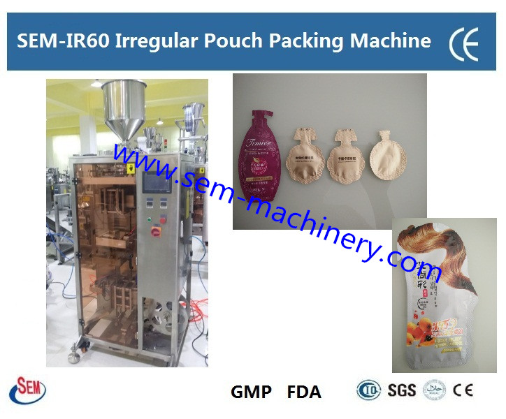 Irregular shape sachet packing machine