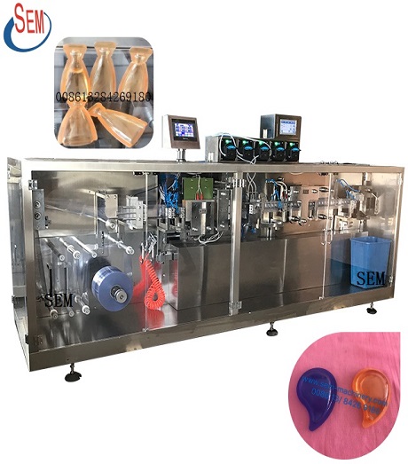 stand up plastic ampoule filling and sealing machine