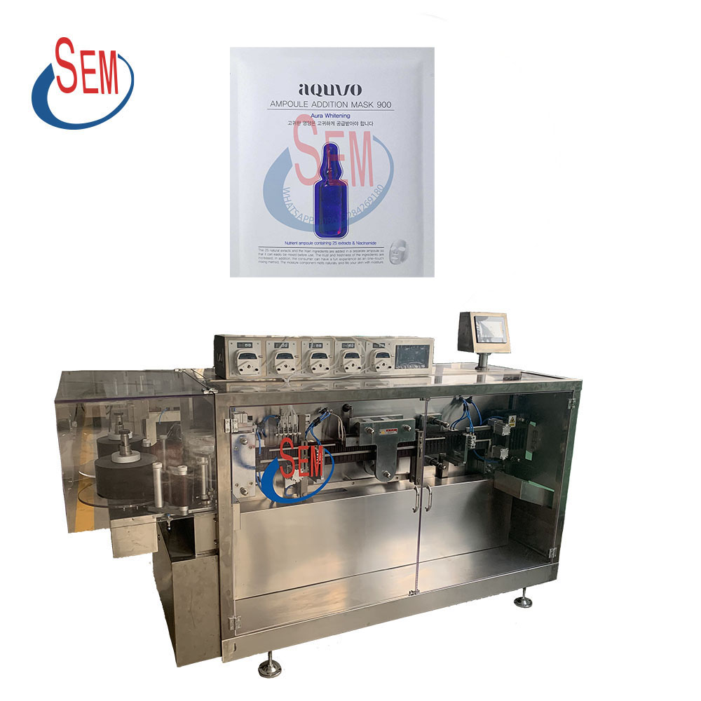 DGS-188N5 High viscosity cosmetic mini dose plastic ampoule vial  packing liquid filling machine