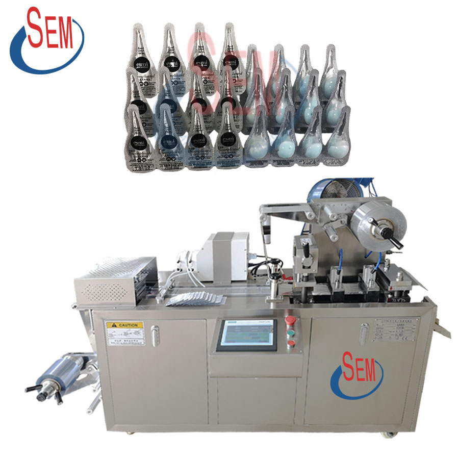 DPP-80 automatic liquid blister packer aluminum foil blister pack butter filling sealing packing machine