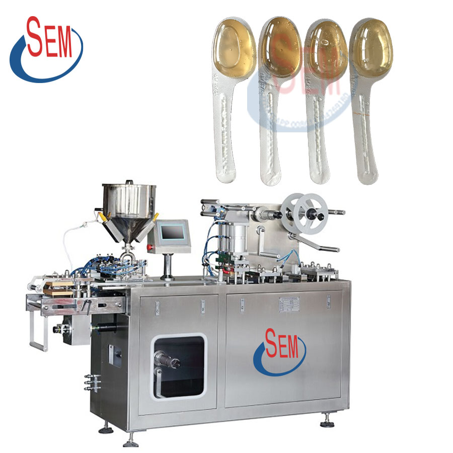 DPP140 Automatic jam honey butter filling mini liquid blister packing machine