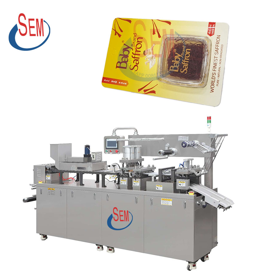 DPP250 Automatic alu pvc pet small chocolate foil blister packing machine for sale