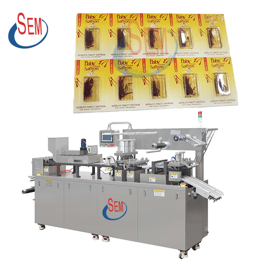 DPP250 Automatic alu pvc pet small chocolate foil blister packing machine for sale