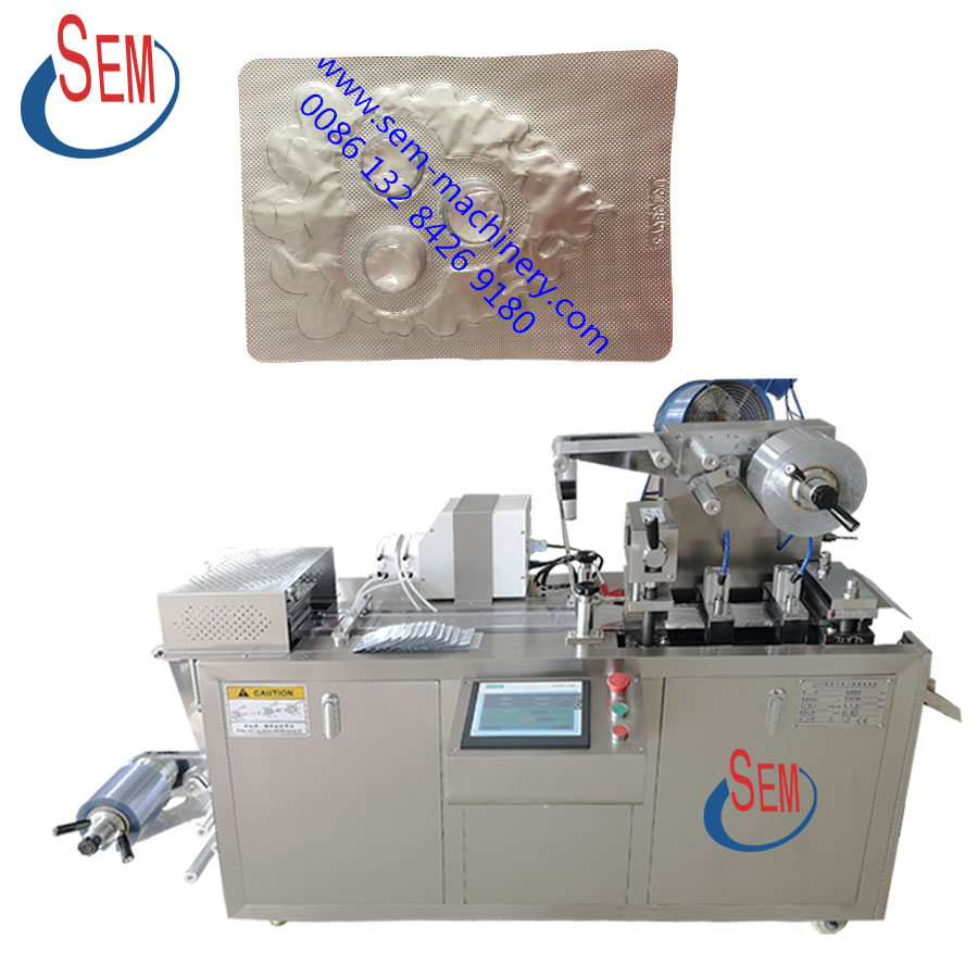 Automatic Liquid Chocolate mold cup filling and sealing machine / Blister capsule packing machine for jam honey