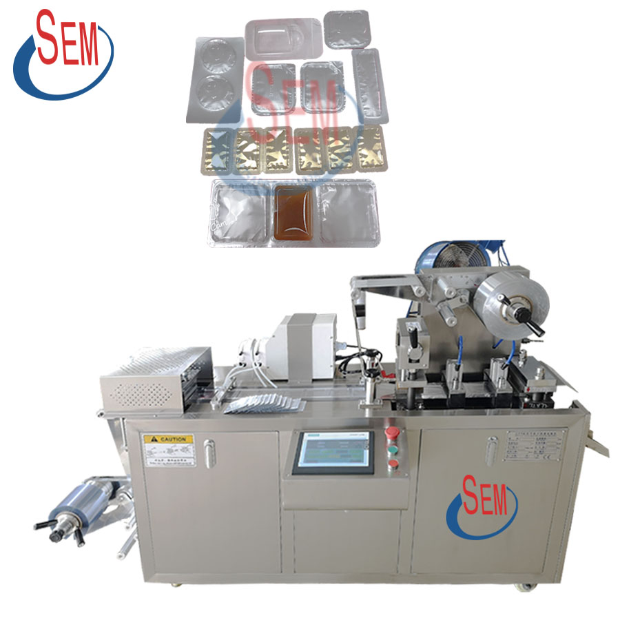 DPP-80 automatic liquid blister packer aluminum foil blister pack butter filling sealing packing machine