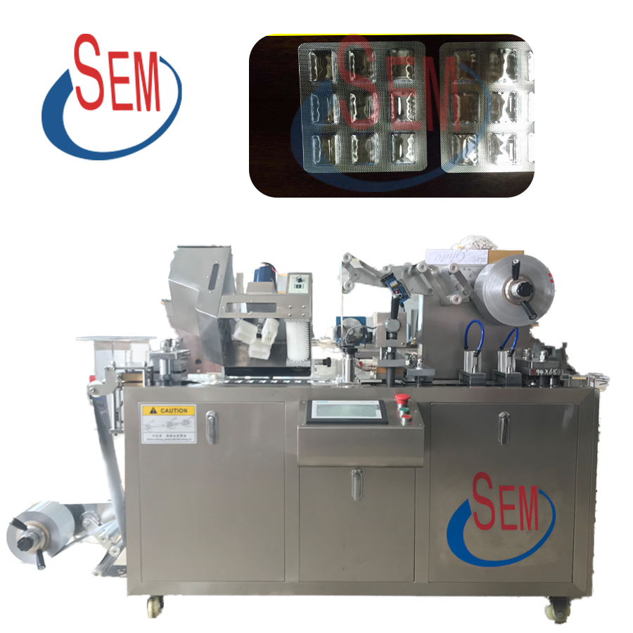 Aluminum plastic tablet capsule blister packing machine