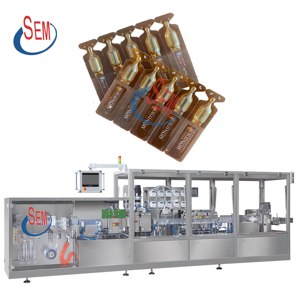 Fully automatic pvc pe plastic ampoule forming oral liquid filling sealing machine