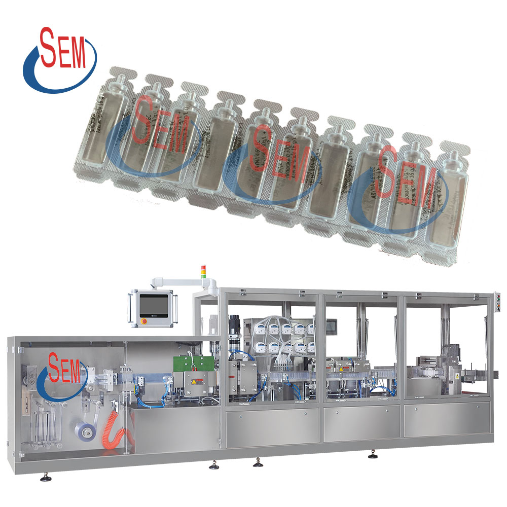 Fully automatic pvc pe plastic ampoule forming oral liquid filling sealing machine