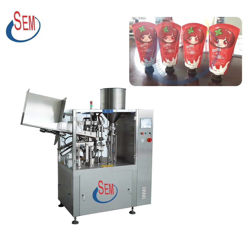 Sunscreen cream tube filling and sealing machine