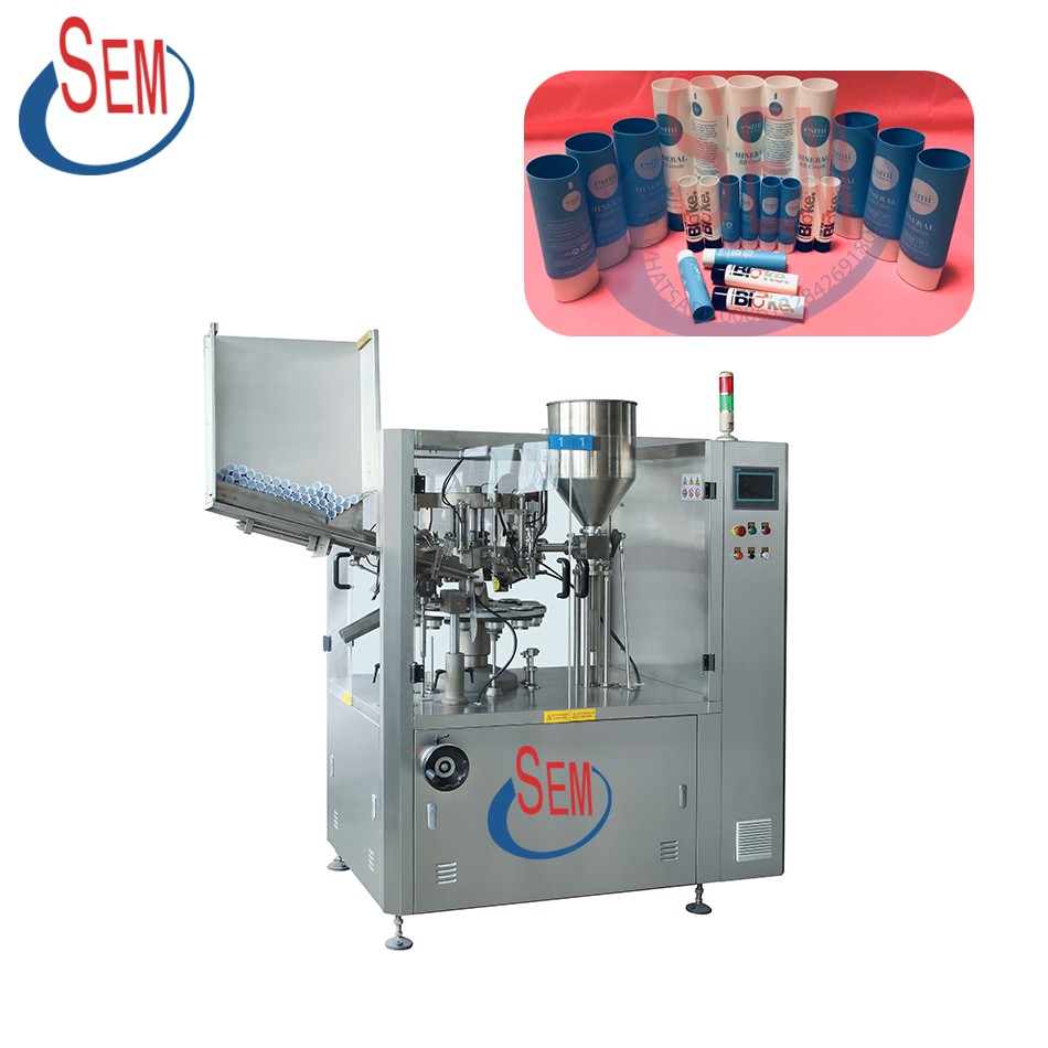 Chemical industry tube filling and sealing machine