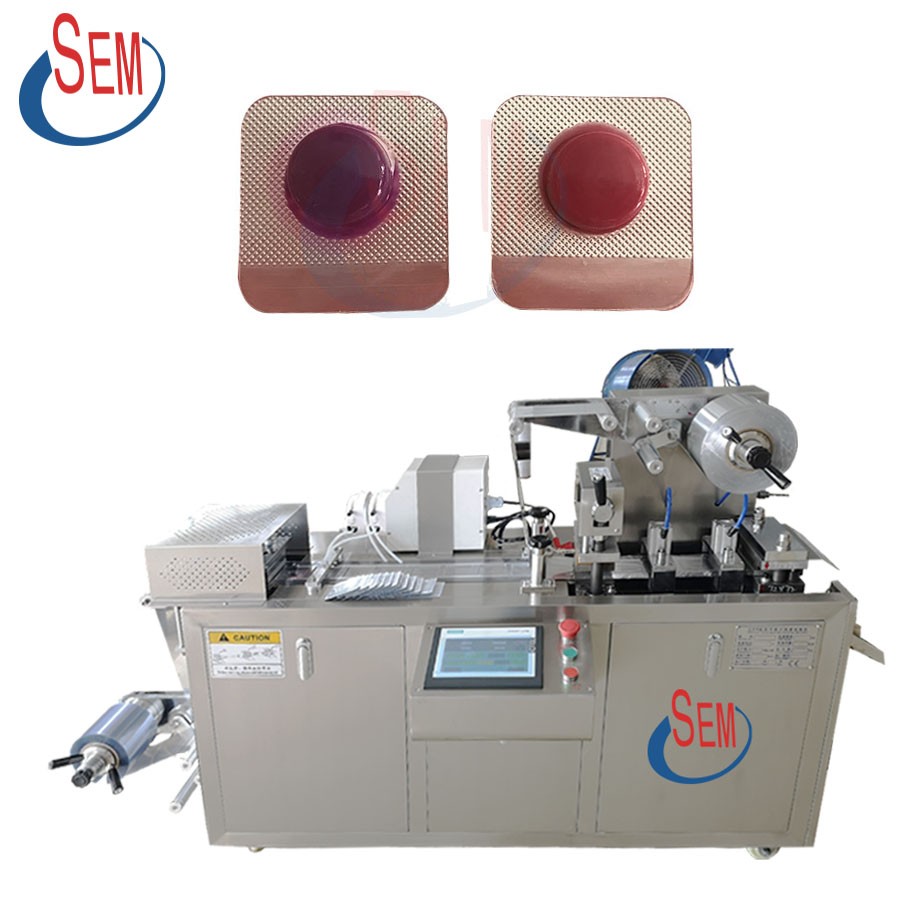 Aluminum plastic 20 grams honey packing blister machine with peristaltic pump