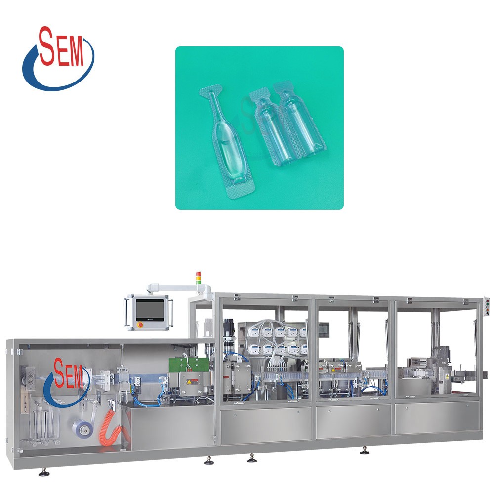 Automatic liquid flakon packing machine for pharma products .