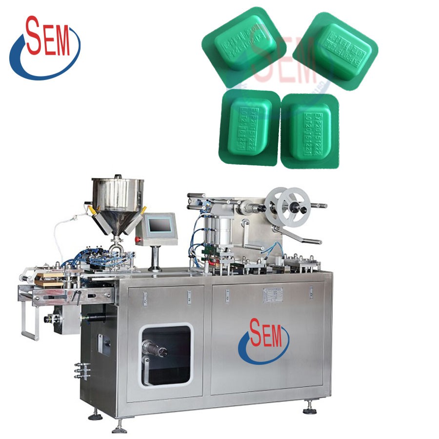 Automatic liquid filling aluminum pvc blister packing machine for honey jam