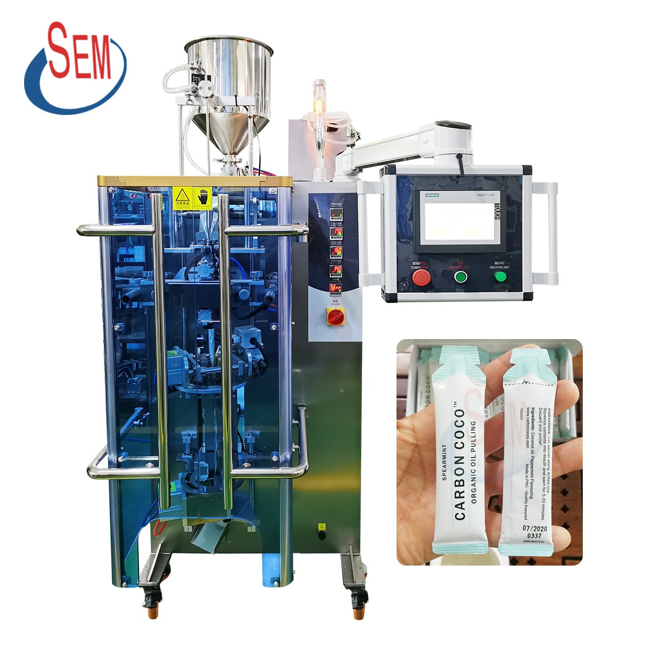 Small bag shampoo shower gel filling and packing machine for hotel and small business