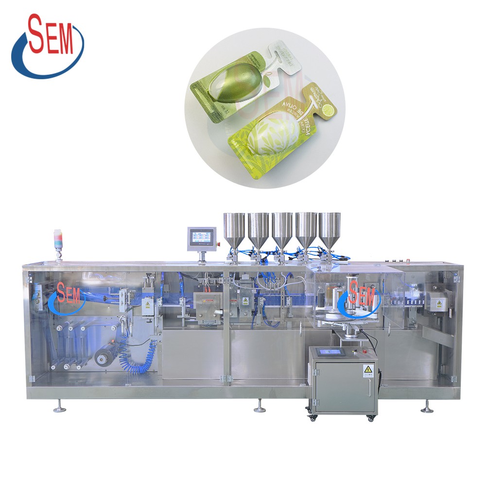 5 nozzle automatic olive oil 10ml packaging liquid filling and sealing machine