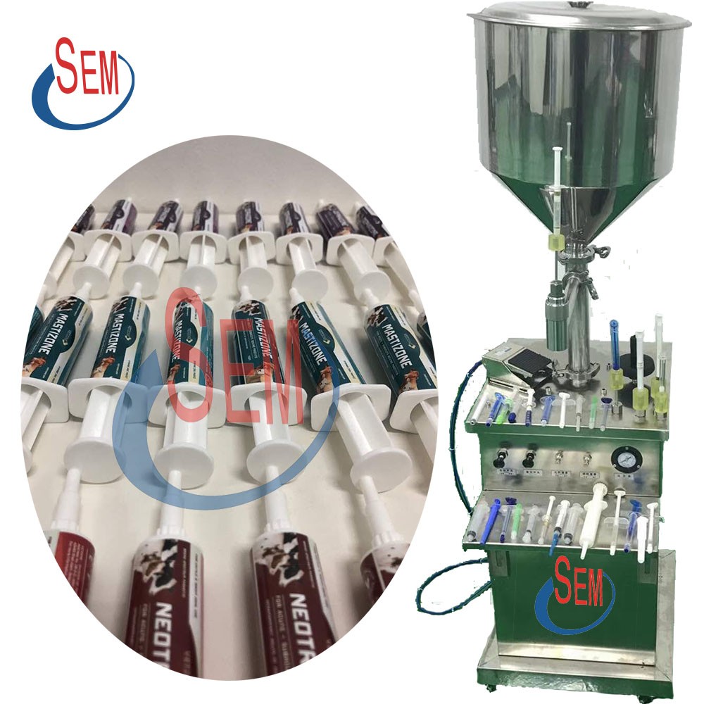 Semi-automatic pneumatic filling machine