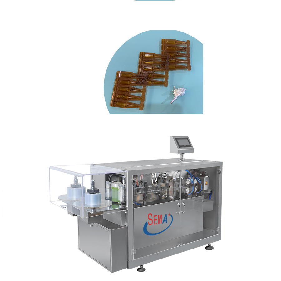 Automatic liquid plastic ampoule filling and sealing machine: