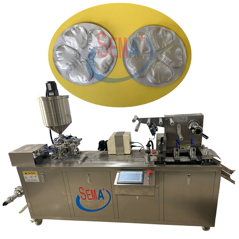 he equipment is a blister liquid packaging machine