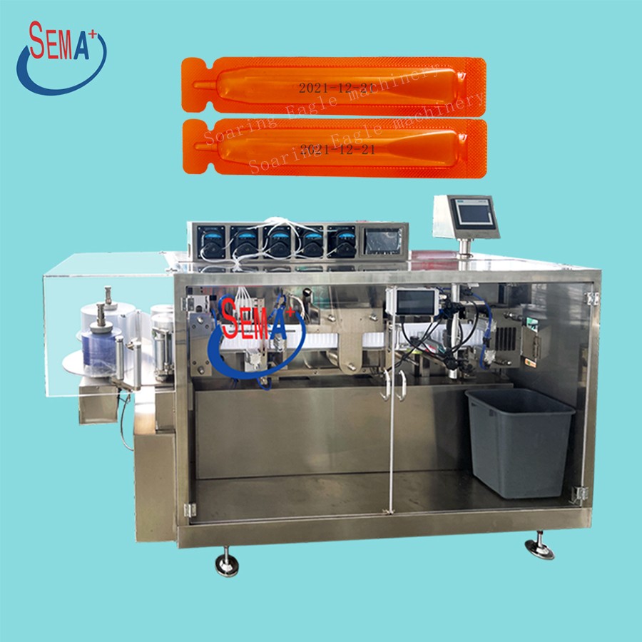 Date printing vial oral liquid filling and sealing machine with labeling machine