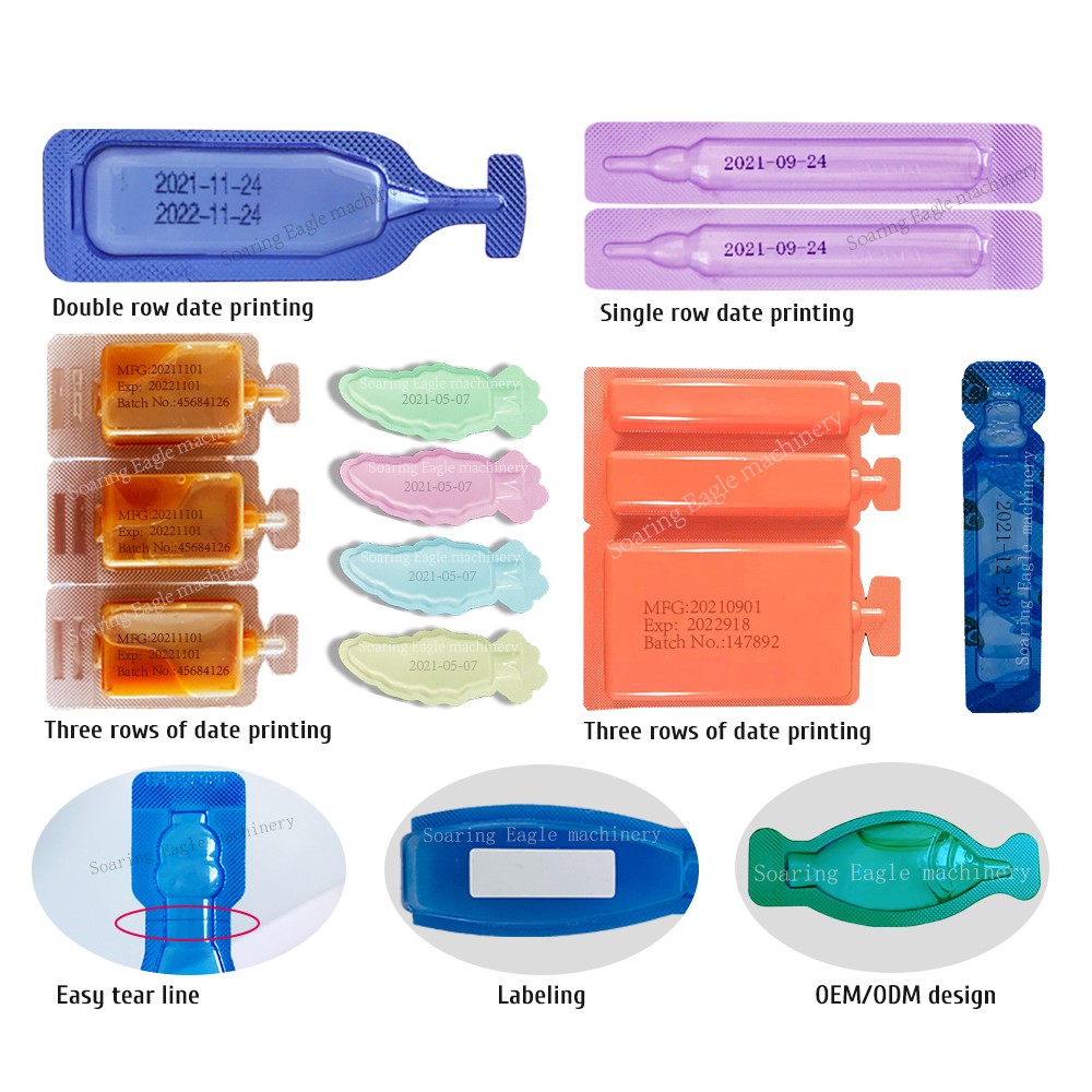 Date printing vial oral liquid filling and sealing machine with labeling machine