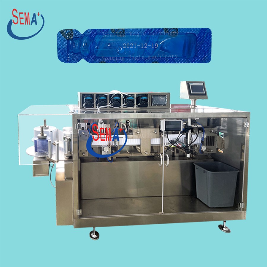 10g olive oil liquid filling machine with label date printing