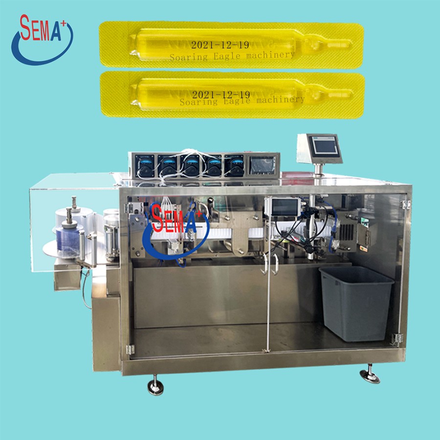 Fully automatic continuous oral liquid labeling liquid filling and sealing machine