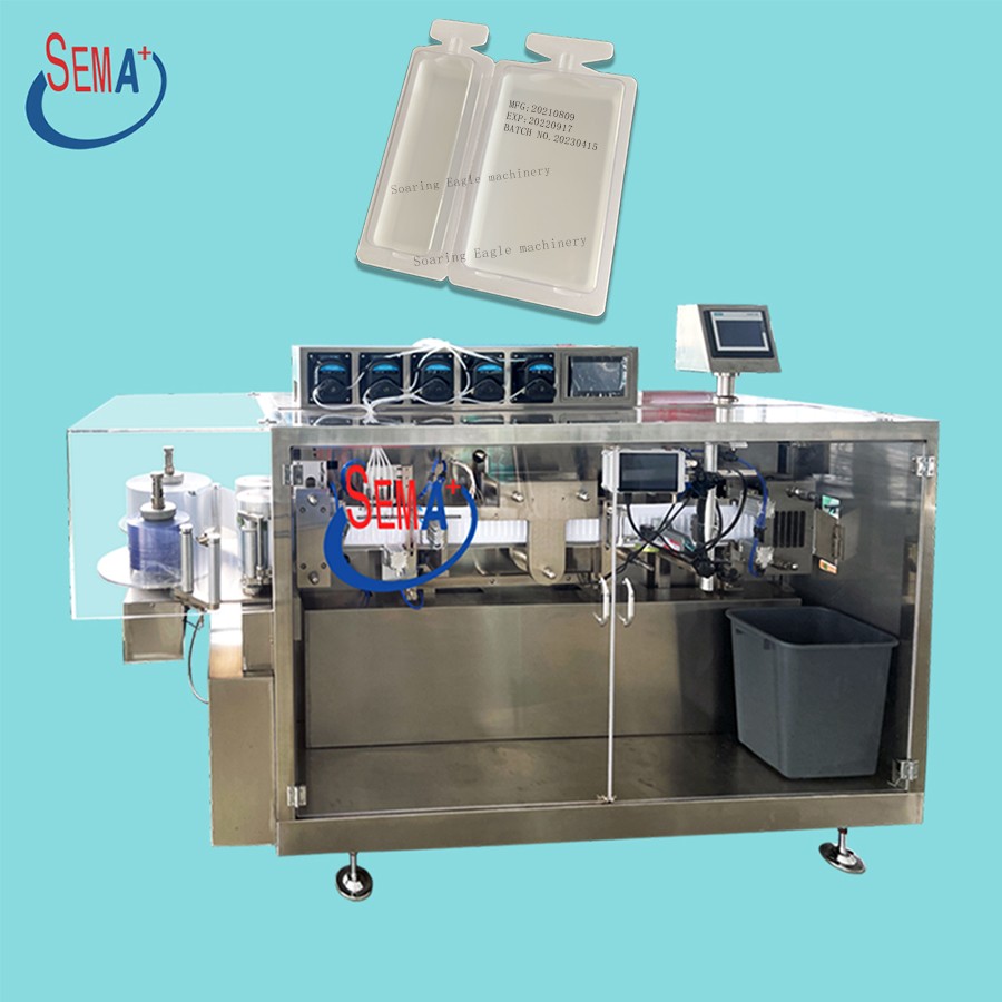 Small-dose vial with labeling liquid date coding liquid packaging machine