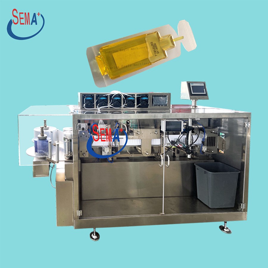 Labeled Liquid Filling Sealing Packaging Machine for Olive Oil