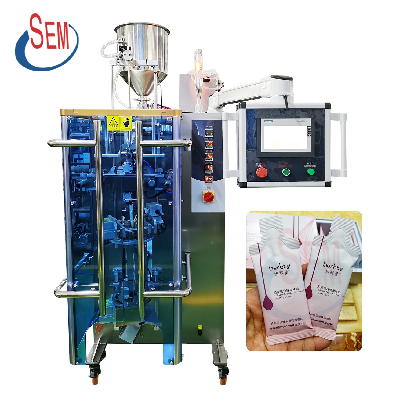 The equipment is a Syringe semi-automatic filling machine