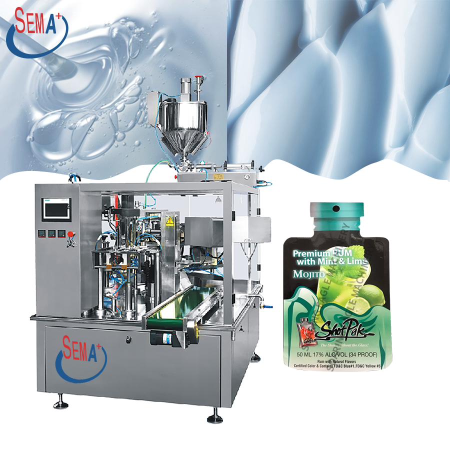 Horizontal Doypack Soy Sauce (liquid) Bag Given Filling Sealing Automatic Sachet Filling Machine 