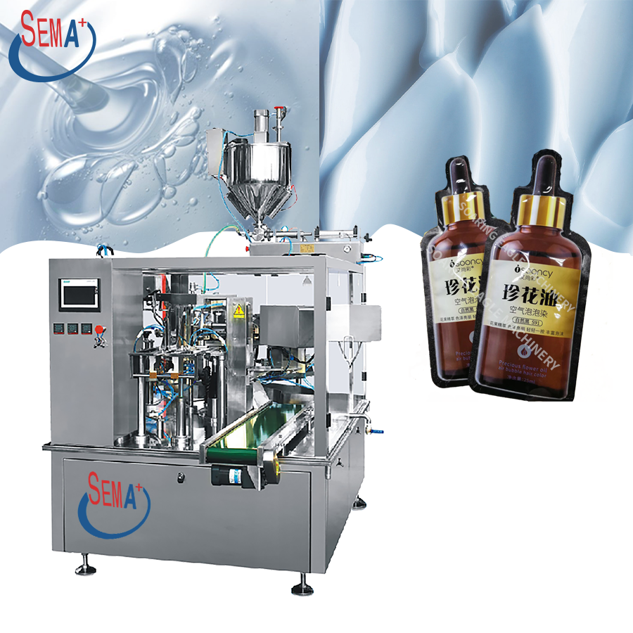 Horizontal Doypack Soy Sauce (liquid) Bag Given Filling Sealing Automatic Sachet Filling Machine 