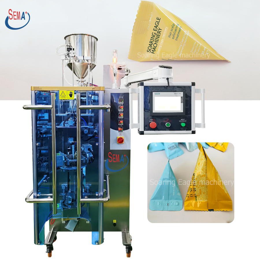 Precision packaging triangle bag soy beans/candy/liquid  powder schet packing machine