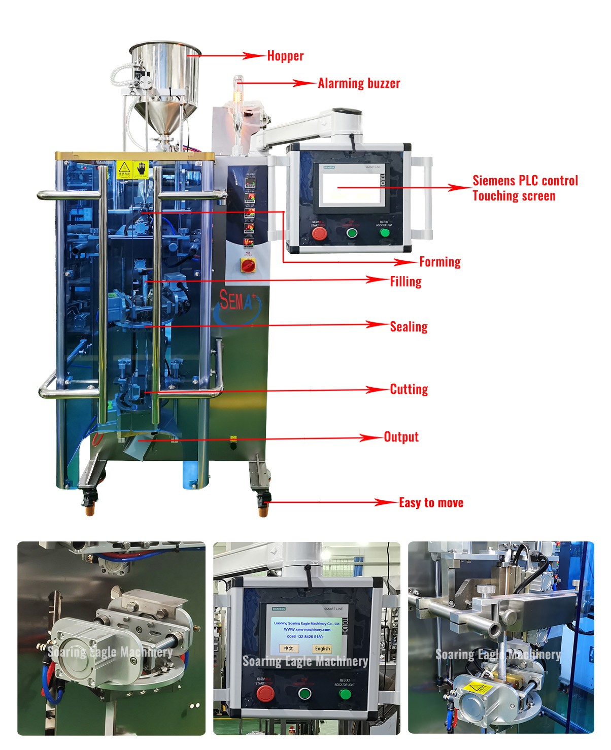1-60ml liquid packing machine mouthwash filling and sealing machine
