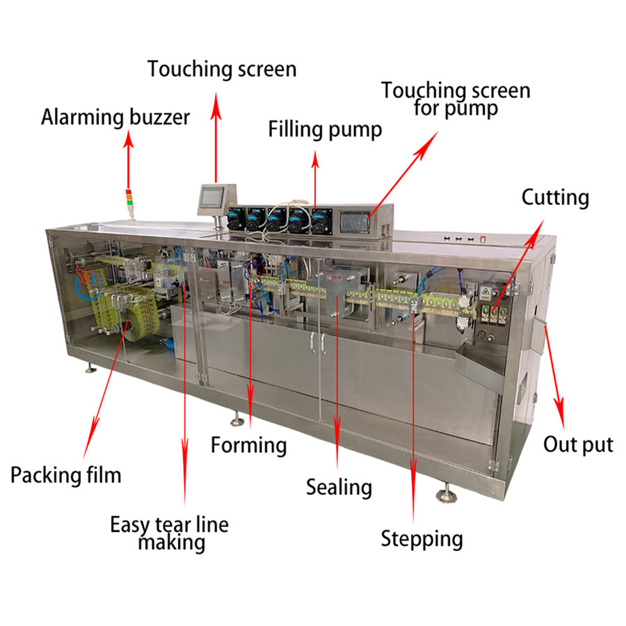 automatic olive oil packing machine forming filling sealing 14ml organ oil packaging machine