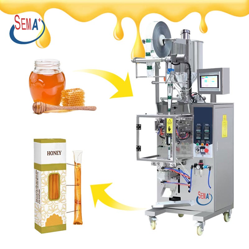 Automatic tomato sauce curry paste honey sachet liquid packaging machine stick honey packing machine