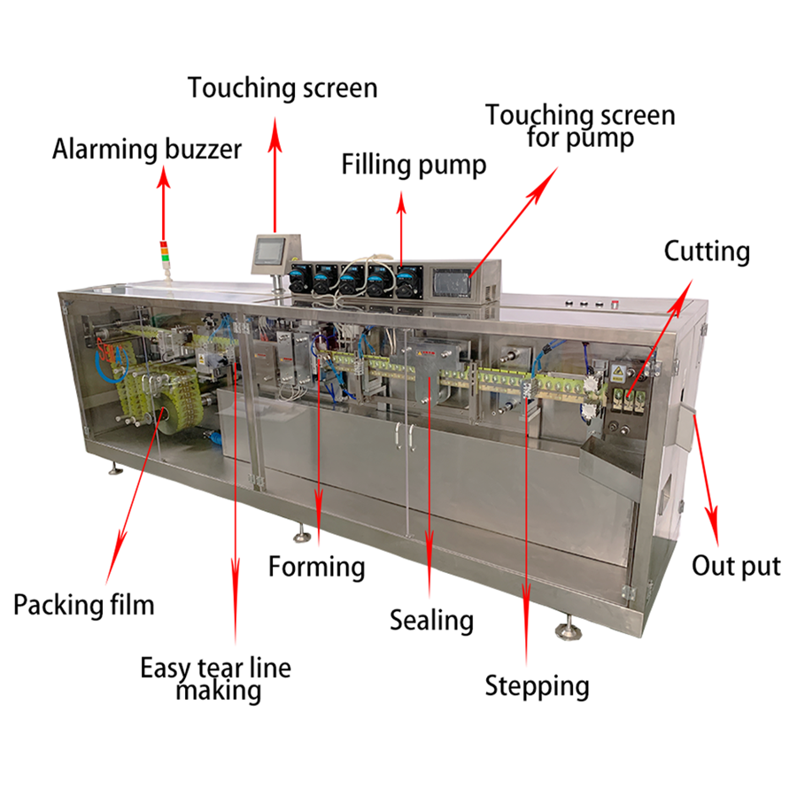 Automatic 10ml liquid plastic ampoule forming filling machine olive oil filling sealing machine