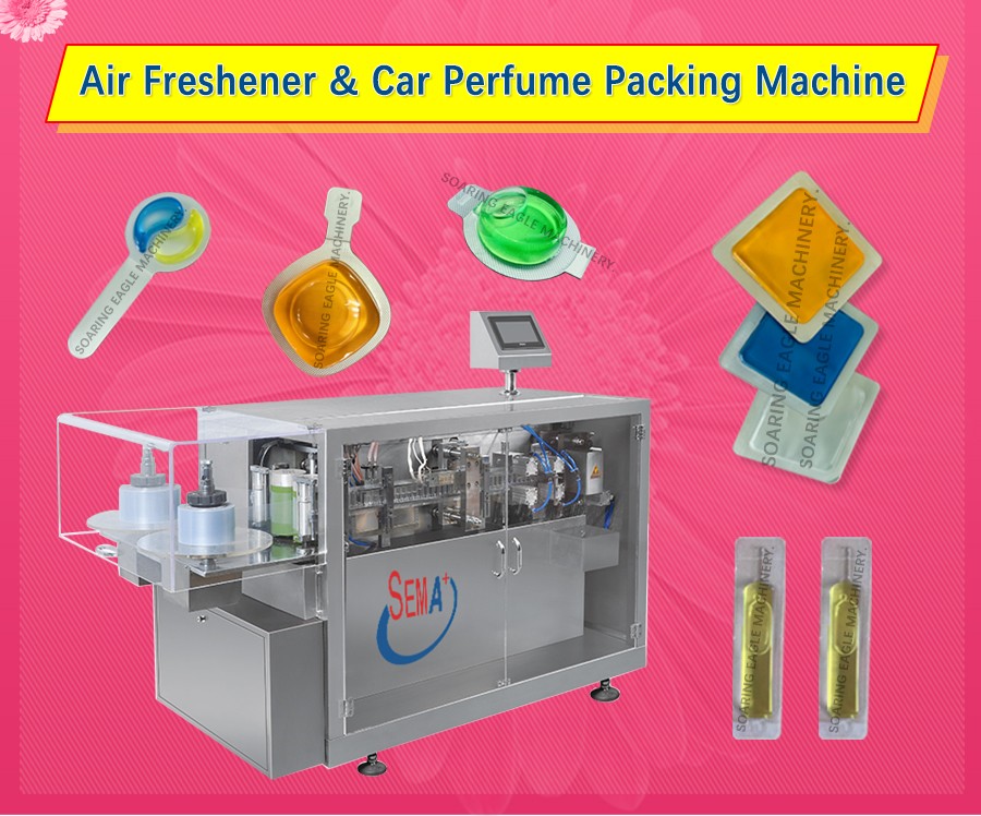 full automatic plastic thermoforming mini dose air freshener perfume liquid blister packing machine for car