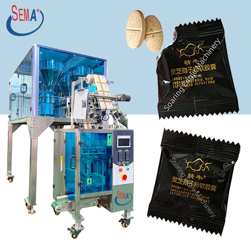 full automatic tablet capsule pouch count fill seal machine soft capsule pill counting sachet packing machine