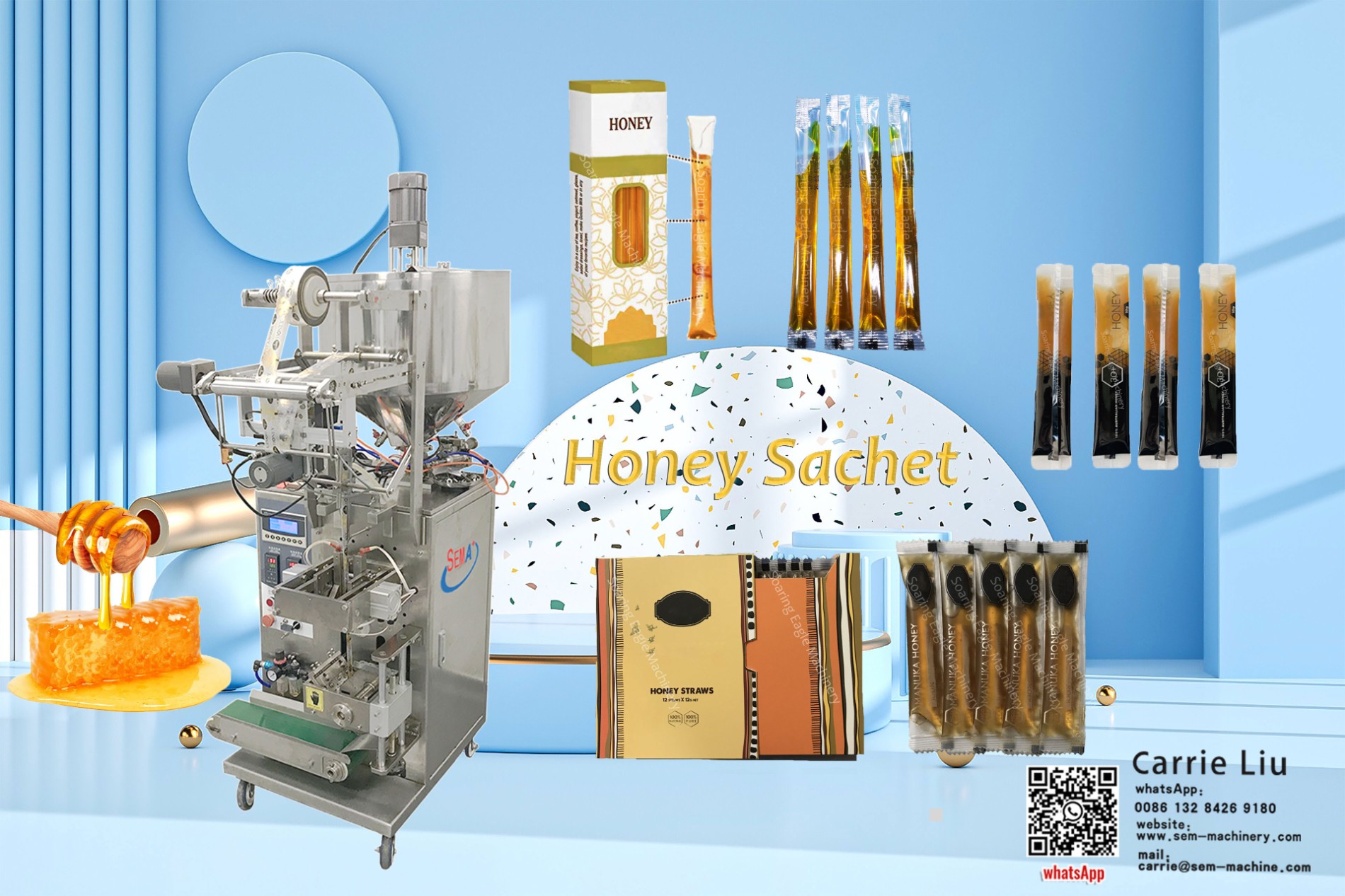 Automatic honey sachet packing machine