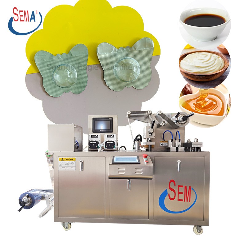 Liquid Perfume Jam Mayonnaise sauce with seeds Butter Packing Alu Plastic eye mask  Blister Package Machine 