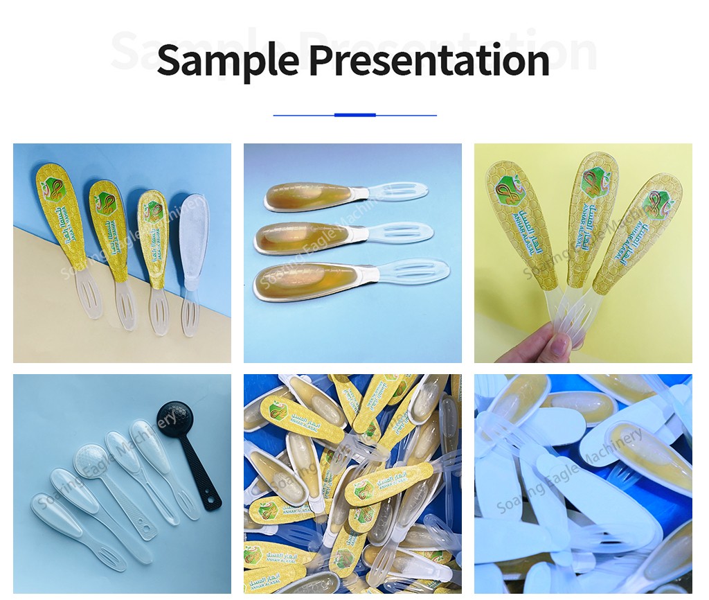 4 nozzles 10g Plastic Honey Tea Spoons Fill Seal packing machine