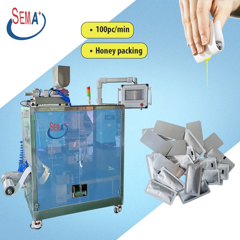 Snap open cream honey shampoo liquid sachet packing machine