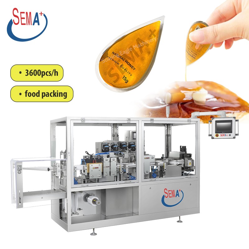 Liquid Honey Automatic Packing Jam Olive Oil Cheese Butter Cream Filling Packaging Machine