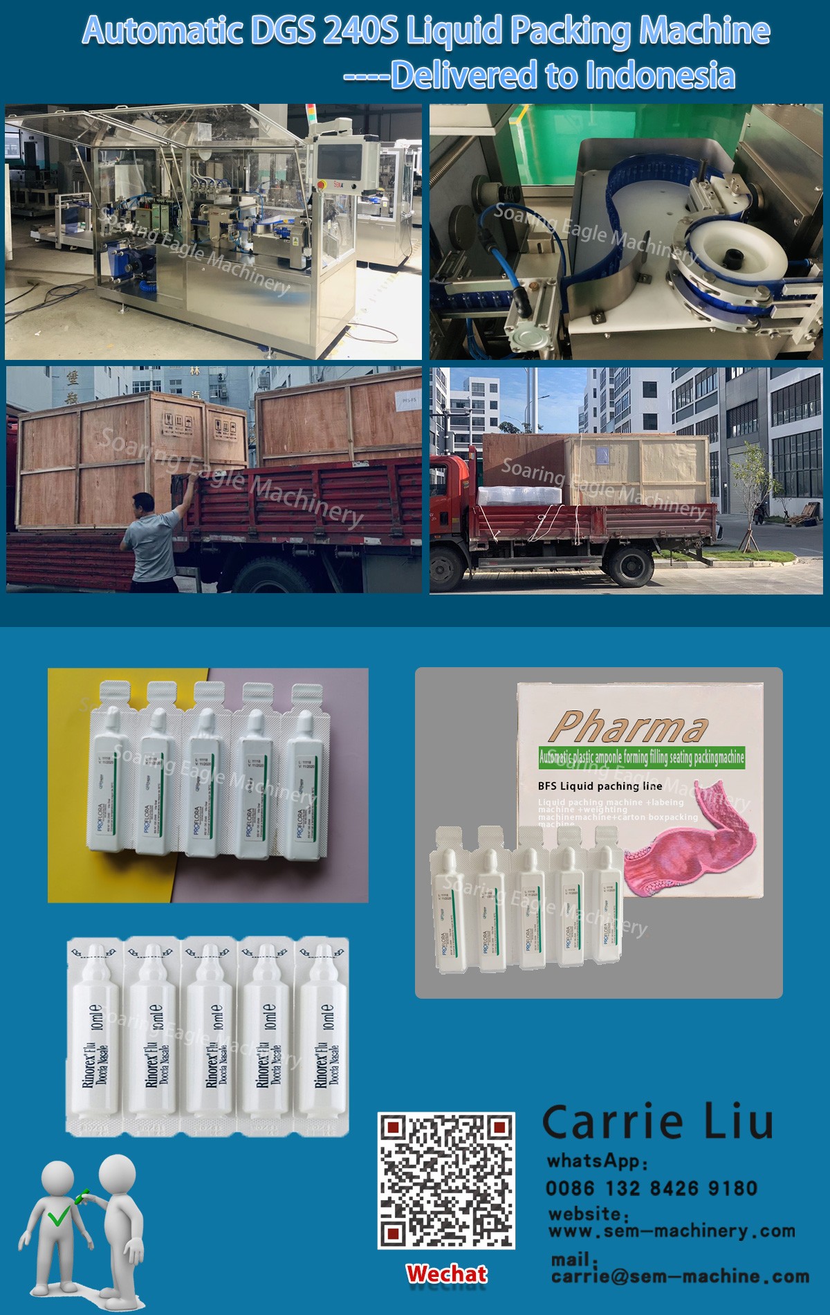 Automatic liquid packing machine—delivered to Indonesia